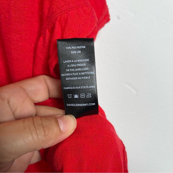 David Lerner Asymmetrical Ruffle Tank in Poppy Linen Blend Size XS Revolve - Picture 15 of 15